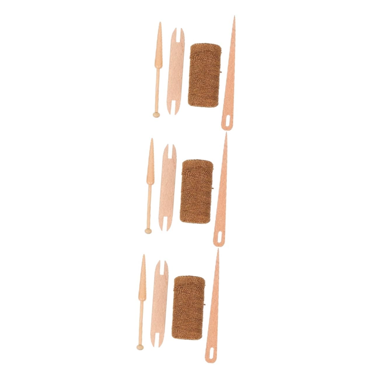 Angoily 2 Juegos Tejer de Madera para Manualidades Kit de Herramientas para Bufandas Suéteres y Proyectos Diy Incluye Shuttle de Tejer y para Actividades Familia