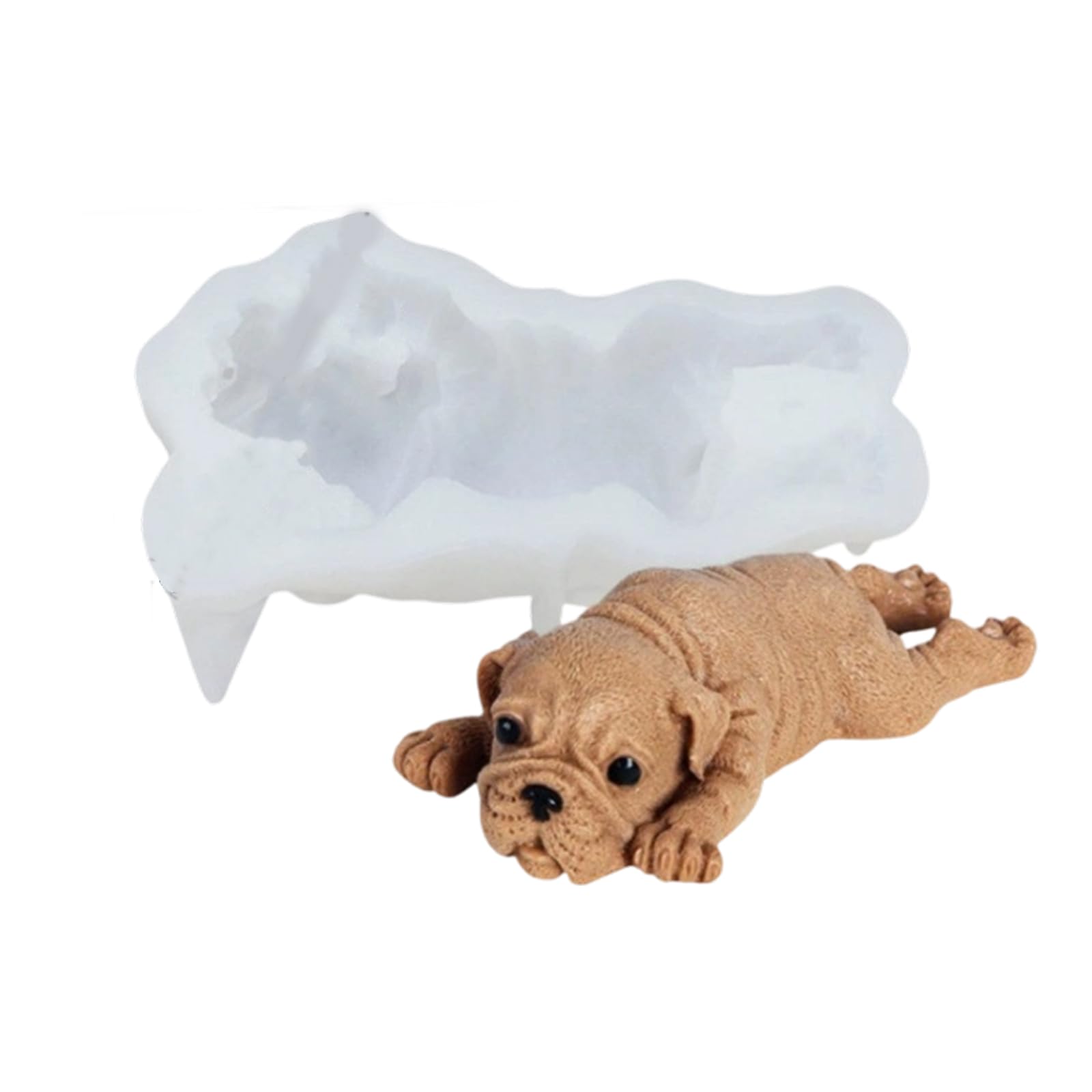 Alksubbm Dog Silicone Fondant Molds Puppy Shape Cake Baking Molds for Making Fondant Chocolate Dessert Baking Tool Bubble Elastomer Cake Cast
