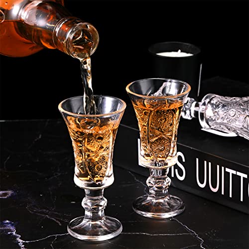 1.2 Oz Fancy Shot Glasses Mini Wine Glasses, Clear Base Glasses Cordial Small Goblet Glasses, Liquor Sherry Glasses Wedding Favors For Cocktail Whiskey Vodka Brandy (24 Pieces) #TOP5