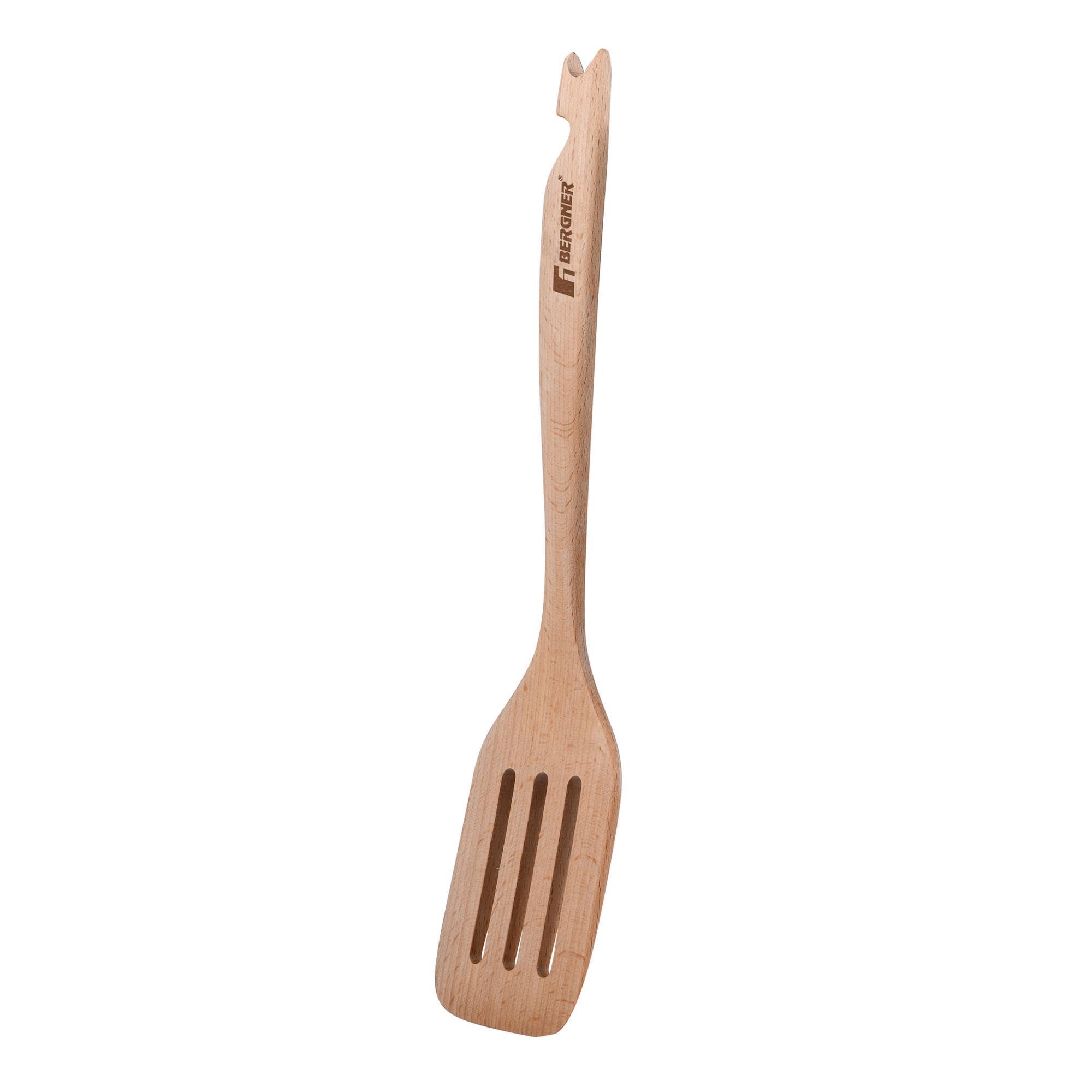 5-teiliges Kochgeschirr-Set (2 Töpfe mit Deckel + Kasserolle) Stahl mit Beschichtung + Bergner NATURALLY 3-teiliges Küchenhelfer-Set aus Silikon und Holz