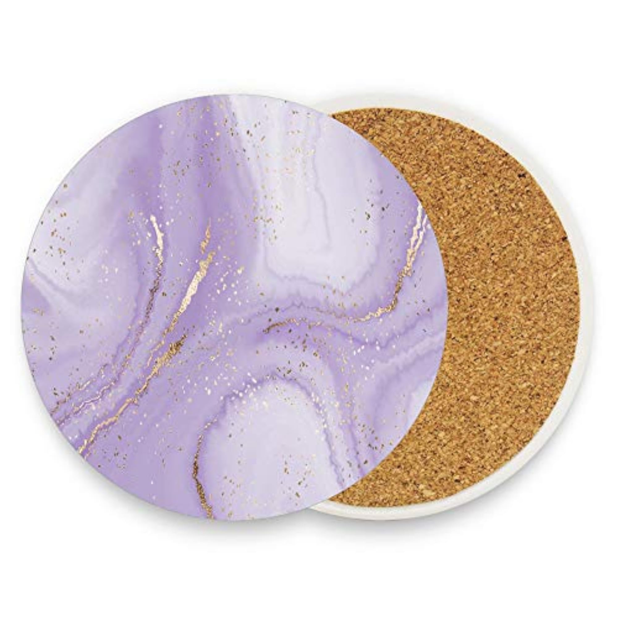 Absorbent Round Marble Coasters for Drinks