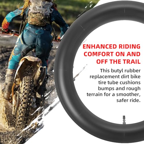 Image of AR-PRO 3.50 /4.10-18 Dirt Bike Inner Tubes with TR4 Straight Valve, Universal Heavy Duty 100 /90-18 inch 100 /100-18 inch 110 /80-18 inch 110 /90-18 inch Off-Road Motorcycle Tube and More (2-Pack)