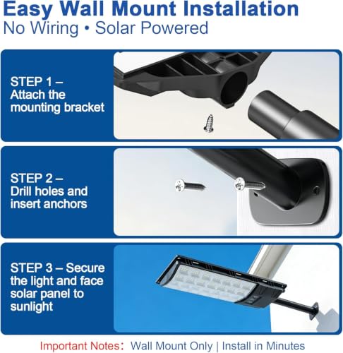 Sinpbw Commercial Street and Area Lighting Fixture, Outdoor Solar LED Security Lamp for Parking Lots, Roads, Pathways 2 Packs - image 2