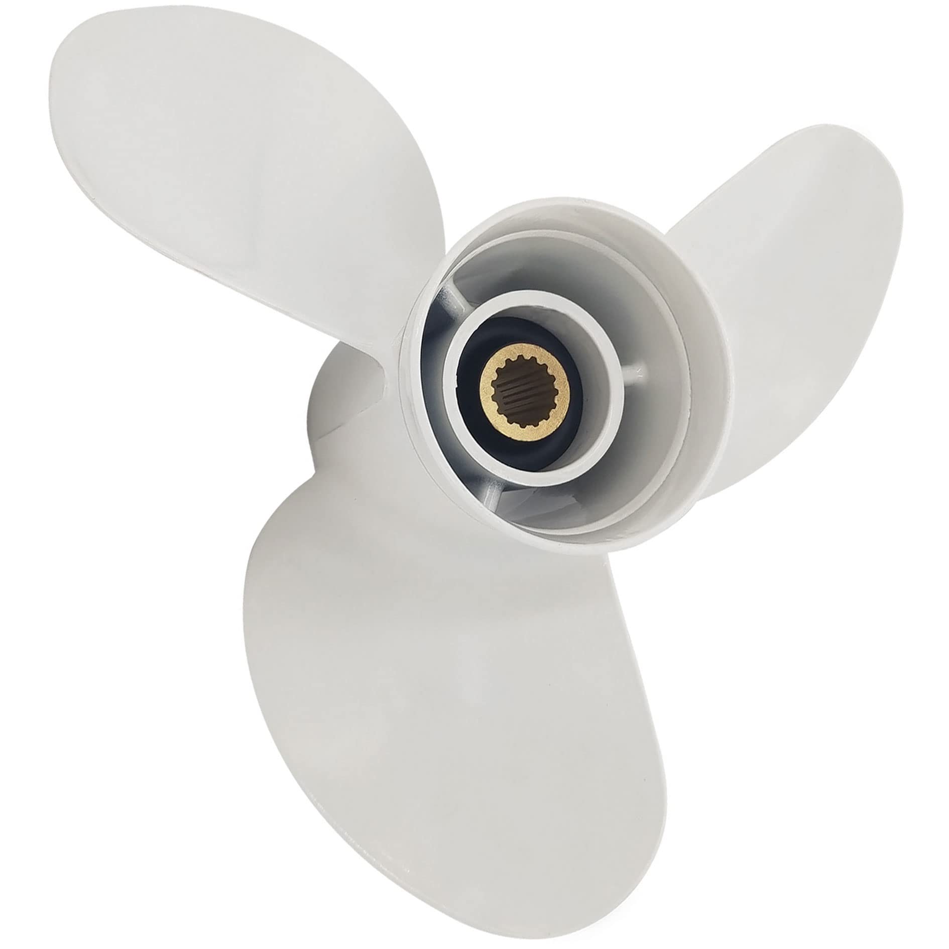 FAWAY 13x19-K Boat Motor Aluminum Propeller 6E5-45941-00-EL - for Yamaha Outboard Engines 50HP 60HP 70HP 75HP 80HP 85HP 90HP 100HP 115HP 130HP 140HP ，
