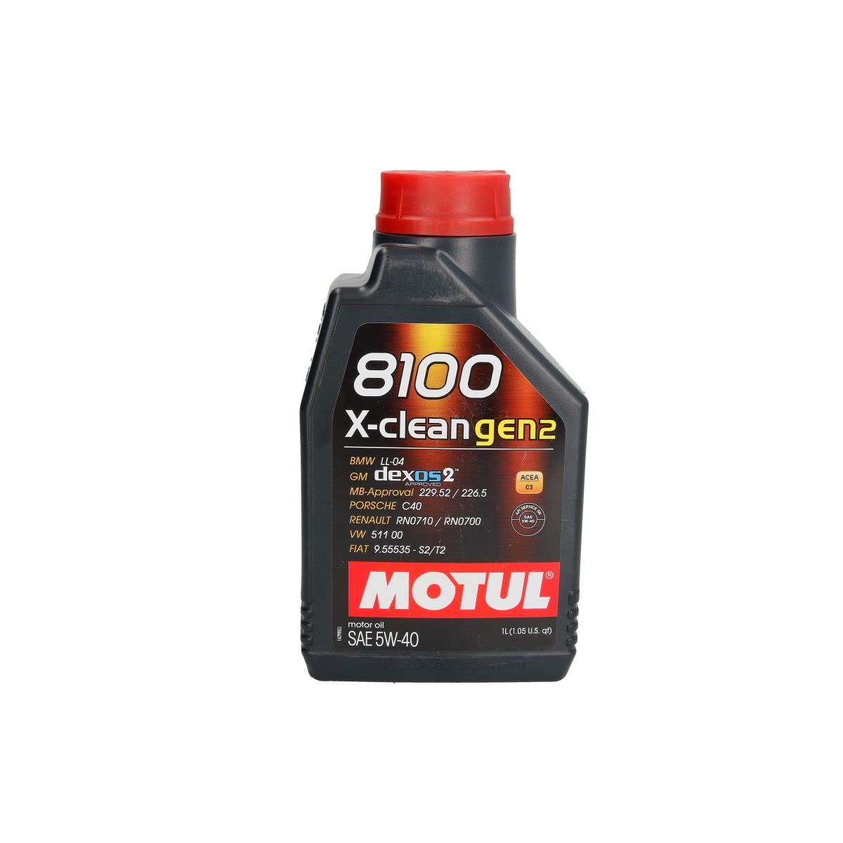 Amazon.com: Motul 1L Synthetic Engine Oil 8100 X-Clean Gen 2 5W40