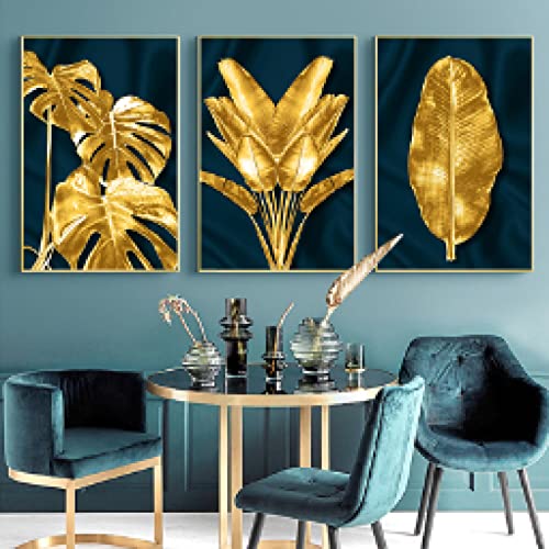 Monstera Feuille Toile Peintures Abstraites 60x80cm Décoration Murale Salon Moderne