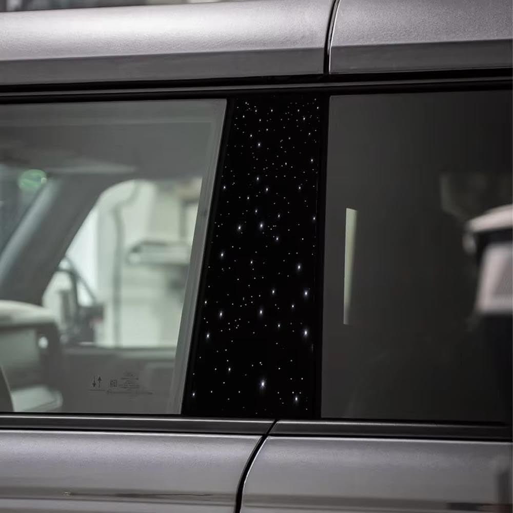 Woniyal 2pcsCar Door Pillar Post Trim Suitable for Audi A5 Coupé 8W 2016-2024, Star Cluster Adhesive Overlay Decoration Shroud Component Set