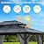 GAOMON 10'x12' Hardtop Gazebo, Outdoor Polycarbonate Double Roof Canopy, Aluminum Frame Permanent Pavilion with Curtains and Netting, Sunshade for Garden, Patio, Lawns (Gray)