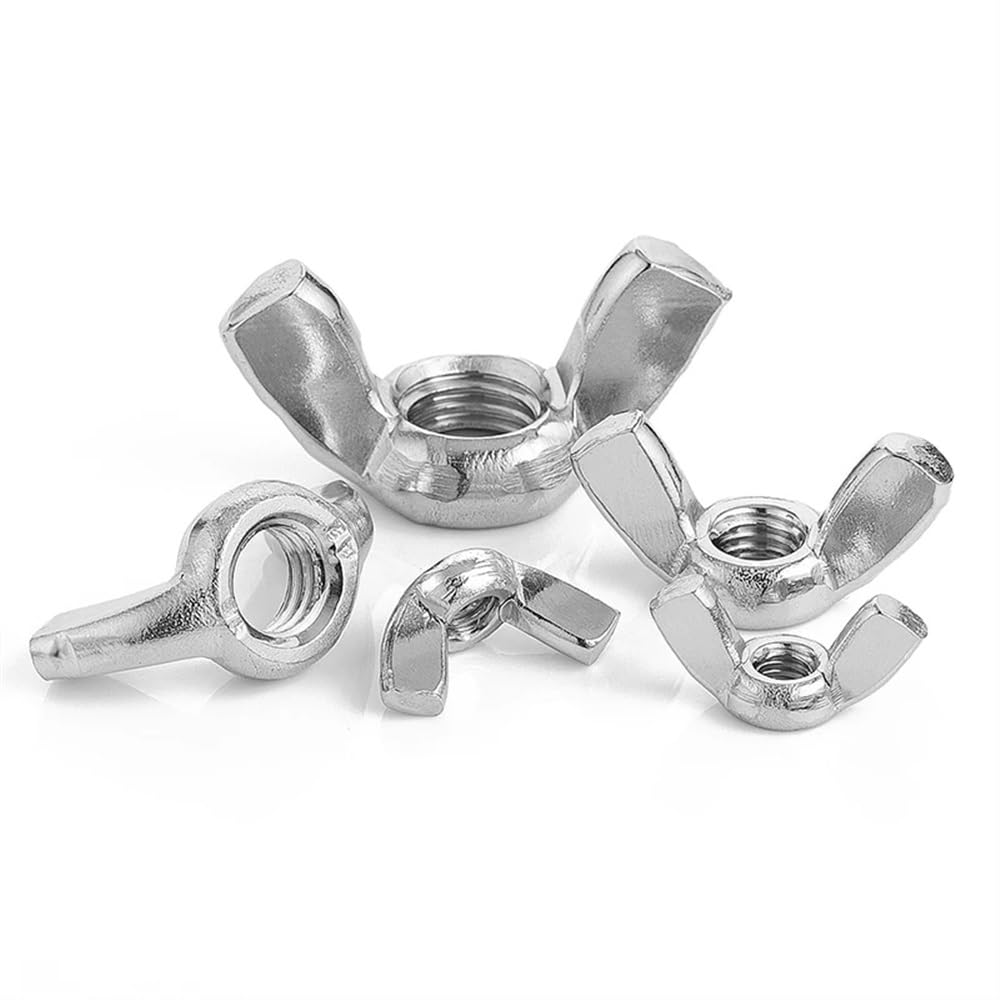 Noci ad Alette, 10 pz/Dadi Ad Alette M3 M4 M5 M6 M8 M10 M12 Dadi Ad Alette in Acciaio Inox Stringere A Mano Dado(M8 x10pc)