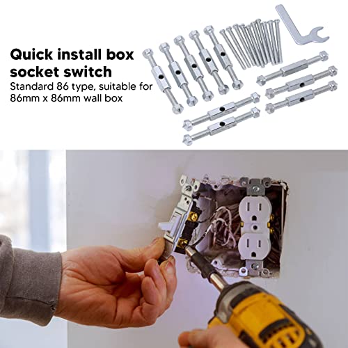 Miniatura 8 de Herramienta de reparación de caja de conexiones para reparación de cajas de interruptores con puntales, pernos, llave para cajas de pared eléctricas