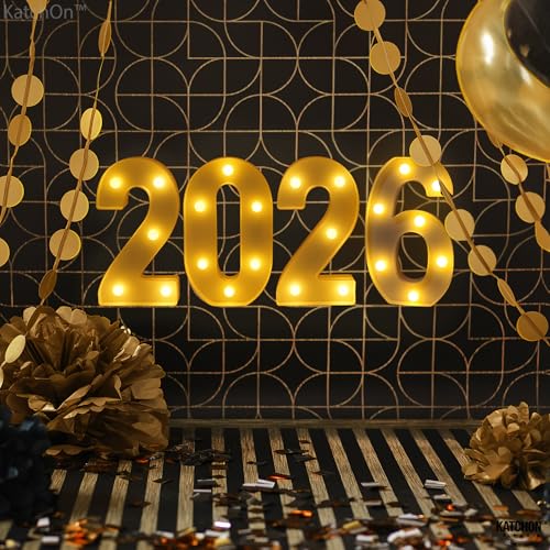 Image of KatchOn, Led Light Up 2026 Sign - 8 Inch | 2026 Marquee Numbers for Graduation Decorations 2026 Light Up Numbers for Graduation Party Supplies 2026 Light Up Numbers for Graduation