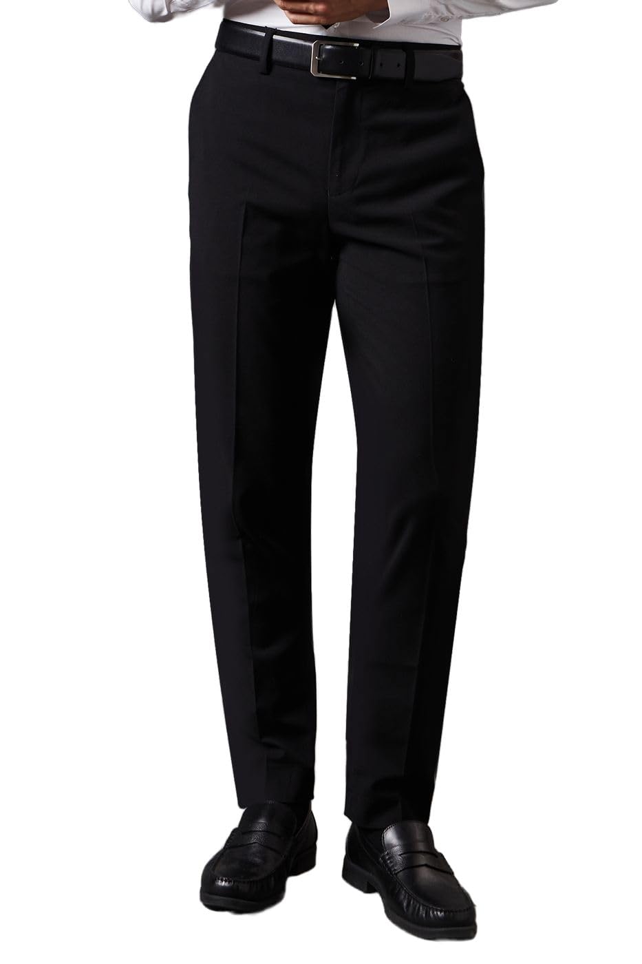 Burton Skinny Fit Black Essential Suit Trousers, 34R, Black