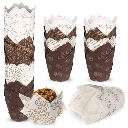 200 Pcs Caissettes Cupcake, Caissette Muffins Papiers, Caissettes à Muffins Cuisson, Moules Tasses de Cuisson Papier, Moule a Muffinsen Papiers, Tasses de...