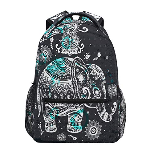 ZZKKO Indian Elephant Tribal Backpack for Travel & Hiking