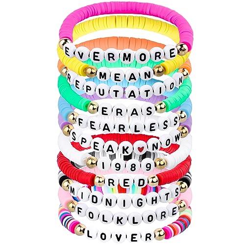 HLenyoy Freundschaft Armband Set - 11Pcs Inspiriert Sommer Strand Armbänder Einstellbare Stretch Perlen für Frauen Mädchen Zubehör