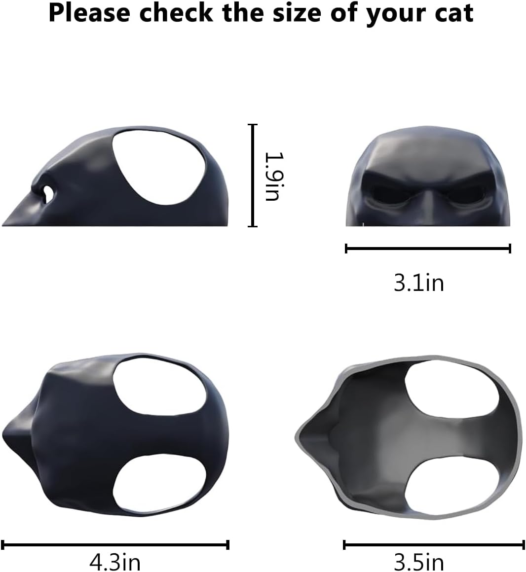 Cat Bat Mask Cosplay Hat - Funny Cat Halloween Costumes Funny Pet Decoration for Halloween Christmas Easter Festival Party bat mask for Cats, Cosplay Black CatBat Mask, Medium