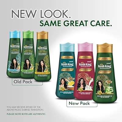 KESH KING Anti Hairfall Shampoo | with 21 Ayurvedic Herbs & Aloe Vera | Provides Healthy Nourished Scalp | for Shiny & Smooth Hair | 6.76 Fl Oz/200ml