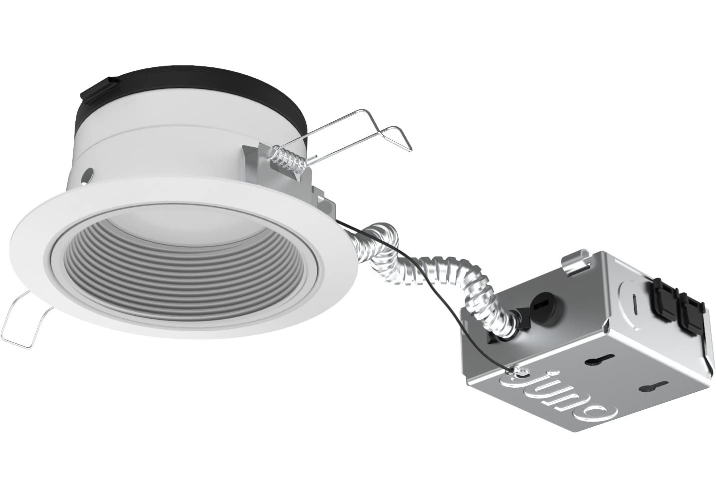 Juno JPDZ4JB RDB1 WWH M6 Podz Series Canless LED Downlight, Switchable, Matte White, 4 Inch
