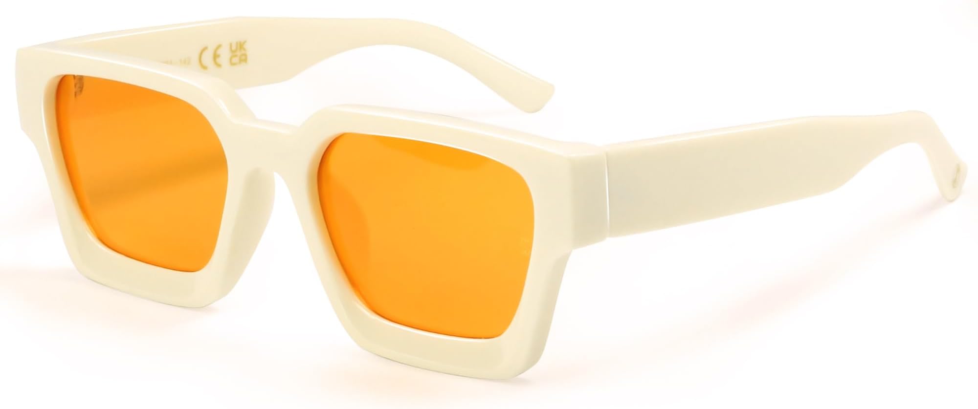 Retro Square Sunglasses for Men Women Trendy Thick Rectangle Chunky Frame Black Shades Fashion 90s Glasses