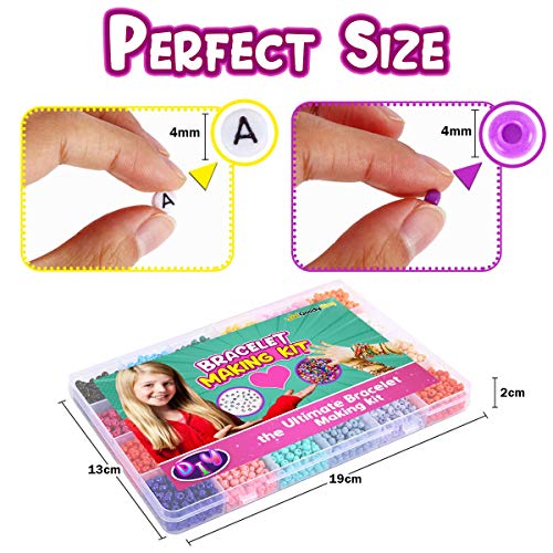 Goody King 4Mm 5000Pcs+ Beads For Jewelry Making Kit - Bracelet Making Kit Glass Seed Beads Craft Kit Set, Letter Alphabet Diy Arts And Crafts - Birthday Easter Gift For Her Women Kid Age 6 7 8 9 #TOP7