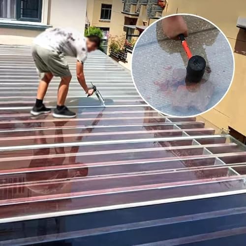SANJIAOJIA Hojas Láminas de Transparentes Impermeable Placas de Policarbonato,Paneles para Tejado,Toldos Exteriores,Plancha Resistente a UV para Invernaderos Jardines Garaje,Fácil Cortar (1.56x3m)