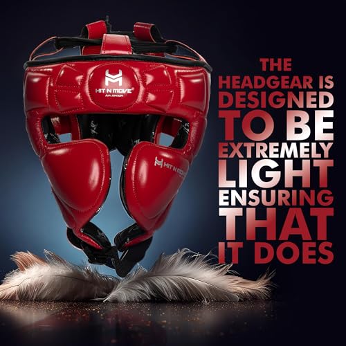 Image of HIT N MOVE Air Armor Precision Boxing Headgear - Lightweight & Protective Headgear for Men and Women in MMA, Kickboxing, Muay Thai, Training & Sparring and Combat
