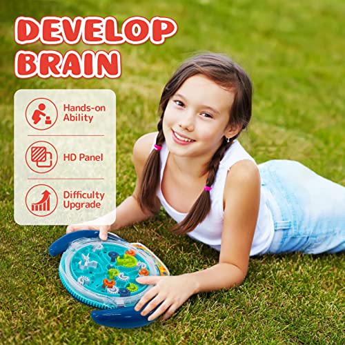 Mind Puzzles For Kids 3-8, 3D Maze Puzzle For Kids, Brain Teasers Gravity Ball Game Maze Ball Puzzle Toy Gifts For Kids Teens Adults, Hard Challenge. Labyrinth Game Marble Maze With Two Steel Marbles #TOP4