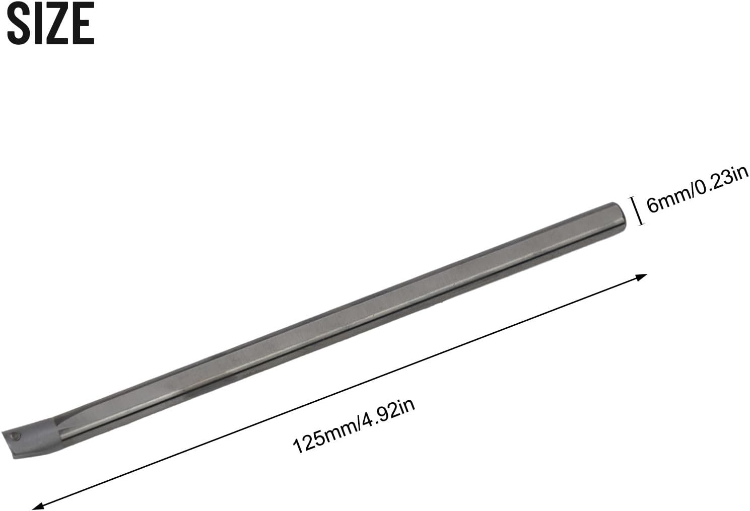 C06K-SCLCR04 Solid Carbide Boring Bar for CNC Lathe, 6mm Diameter × 125mm Length, Compatible with CCMT04 Inserts