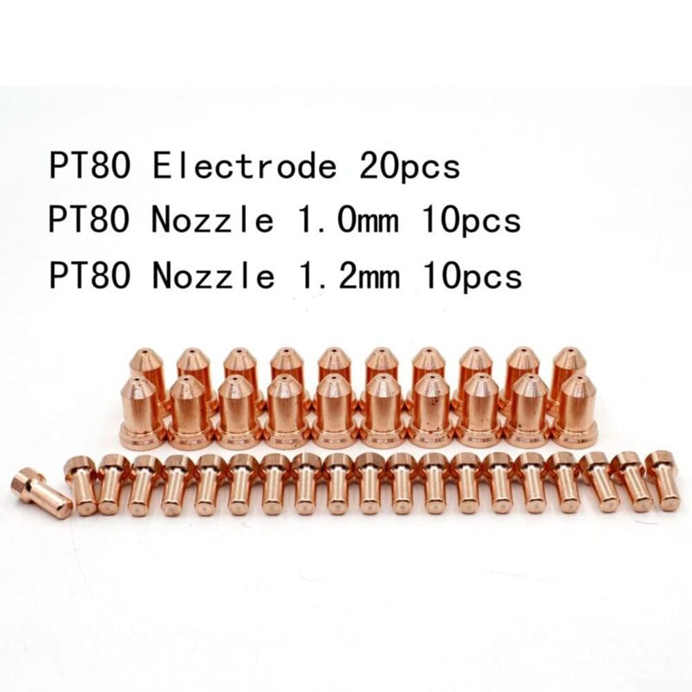 Set di 40 pezzi per taglio al plasma, elettrodo 52558, ugello da 1,0 mm
