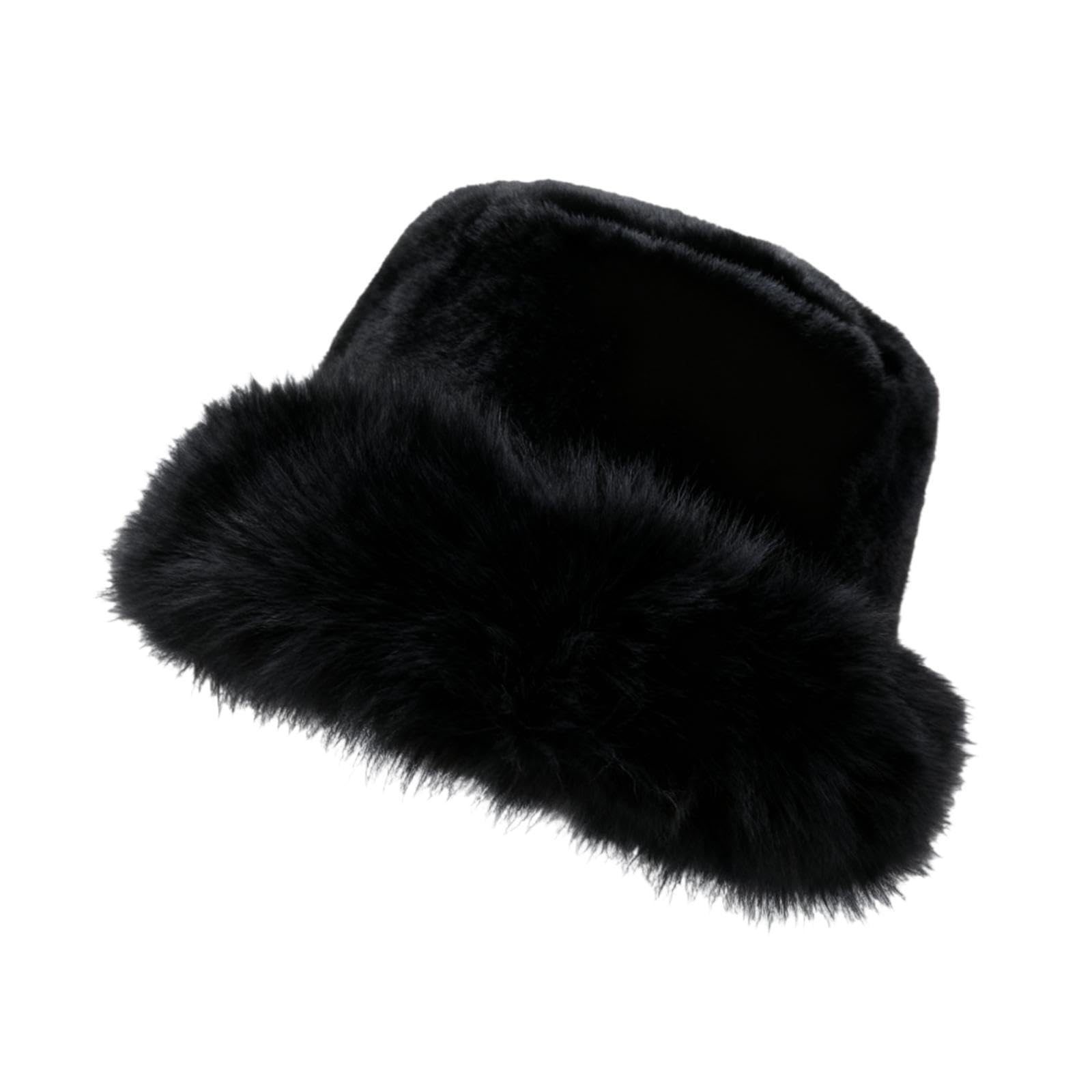 MERISHOPP®Winter Bucket Hat Cold Protection Fisherman Cap for Shopping Skiing Trekking Black|Clothing, Shoes & Accessories|Womens Accessories|Hats-image-30