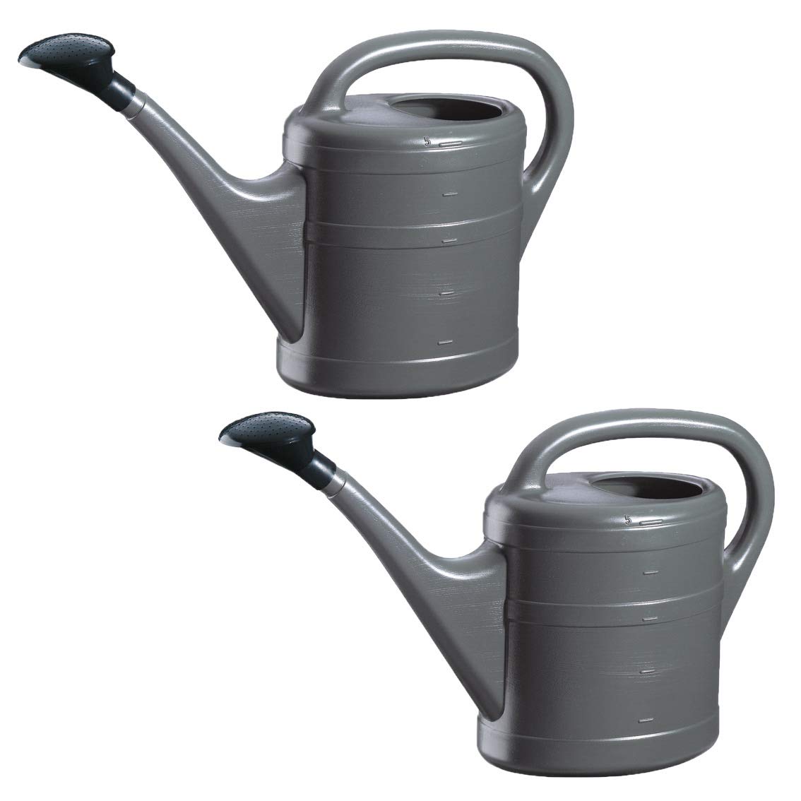 Gieskanne 5 L (2X) ANTHRAZIT – Blumenkanne / Gartengießkanne