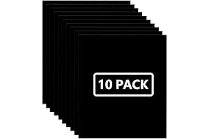 FUNKAKA Black Heat Transfer Vinyl Sheets (10 Sheets Glossy Black Iron on Vinyl for T-Shirt)
