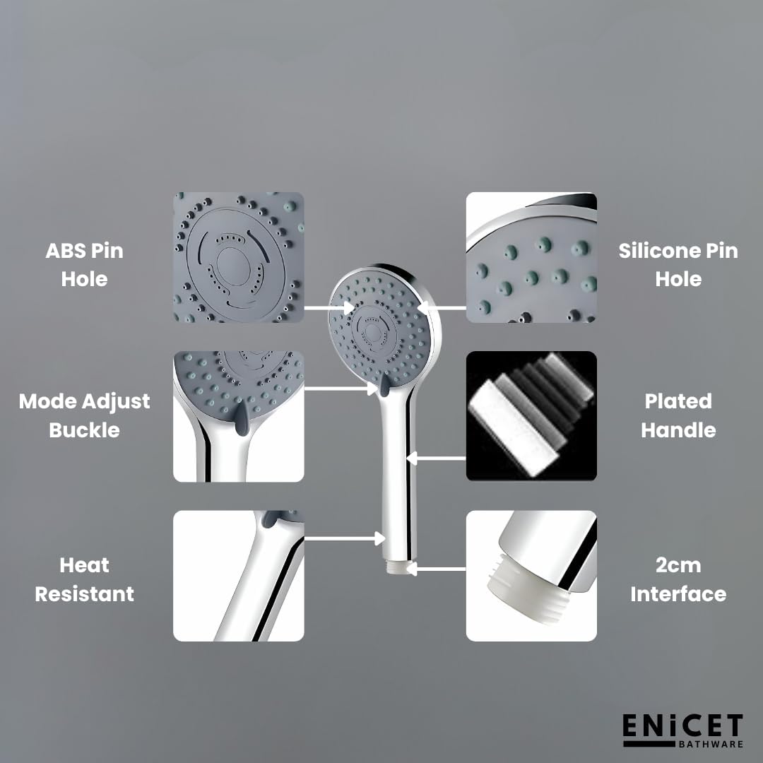 ENICET 3-in-1 Wall Mixer - Shower & Hand Shower -3