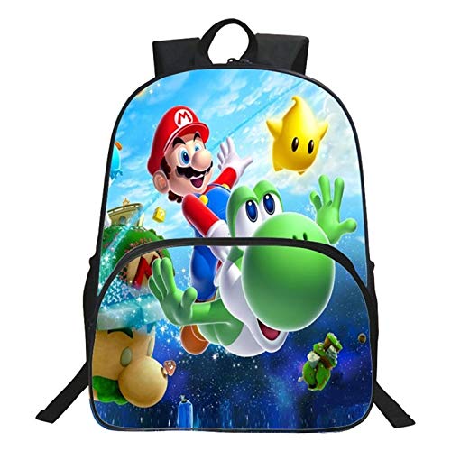 YUNDING Mochila Escolar Mario 2020 muñeca de Anime para niños  Mochilas con Estampado