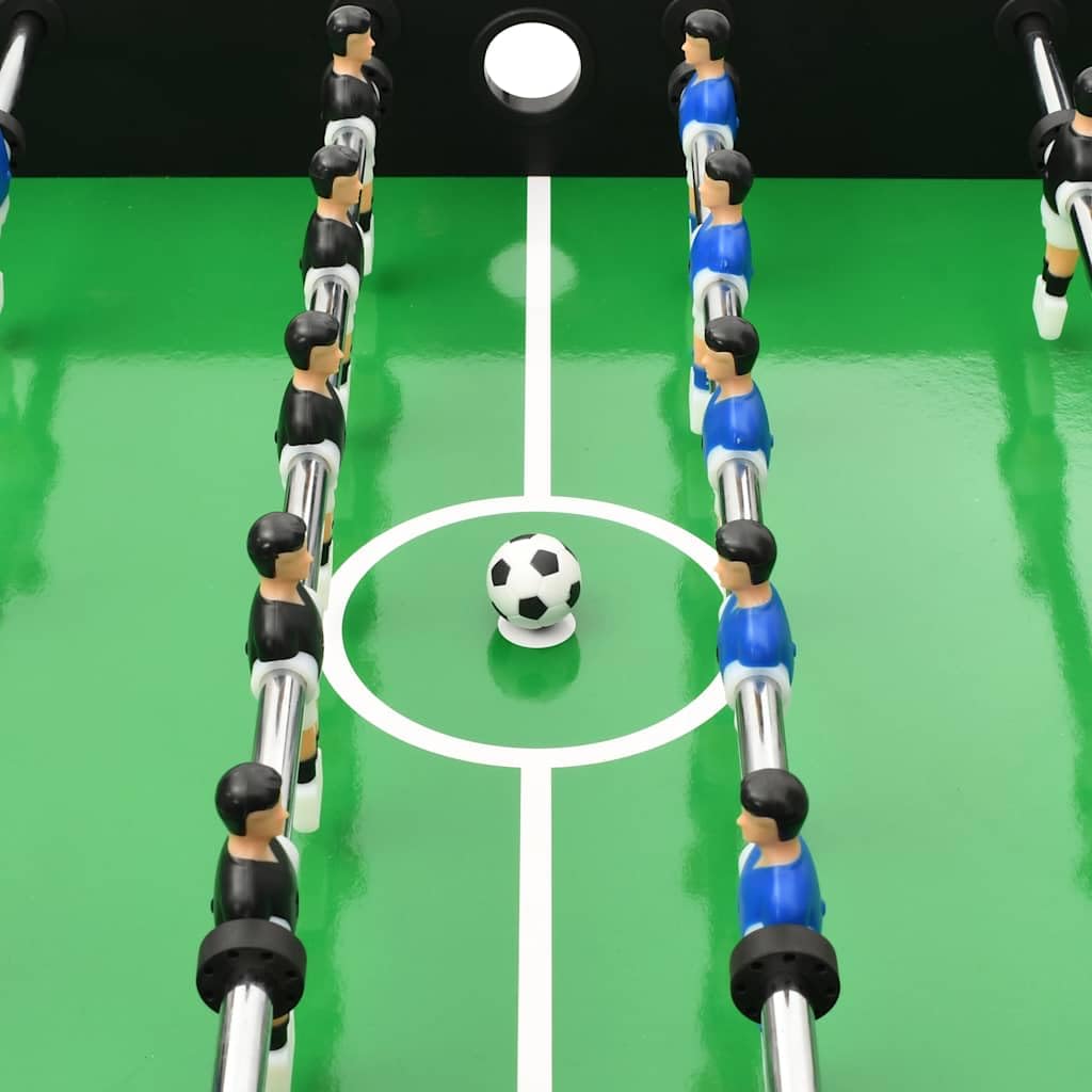 vidaXL Futbolín Plegable Juegos Interior Simulación Deportes Diversión Casa Hogar Pub Local Sala Juegos Entretenimiento Robusto Negro 121x61x80cm