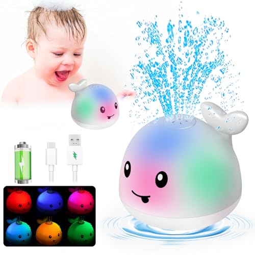Image of Bath Toys for Kids Ages 1-3 - Light up Whale Bath Toy Sprinkler Mold Free Toddler Baby Bath Toys for 6-12-18 Months Bathtub Tub Water Pool Shower Toys for 1 2 3 4 Year Old Boys Birthday Gift Present