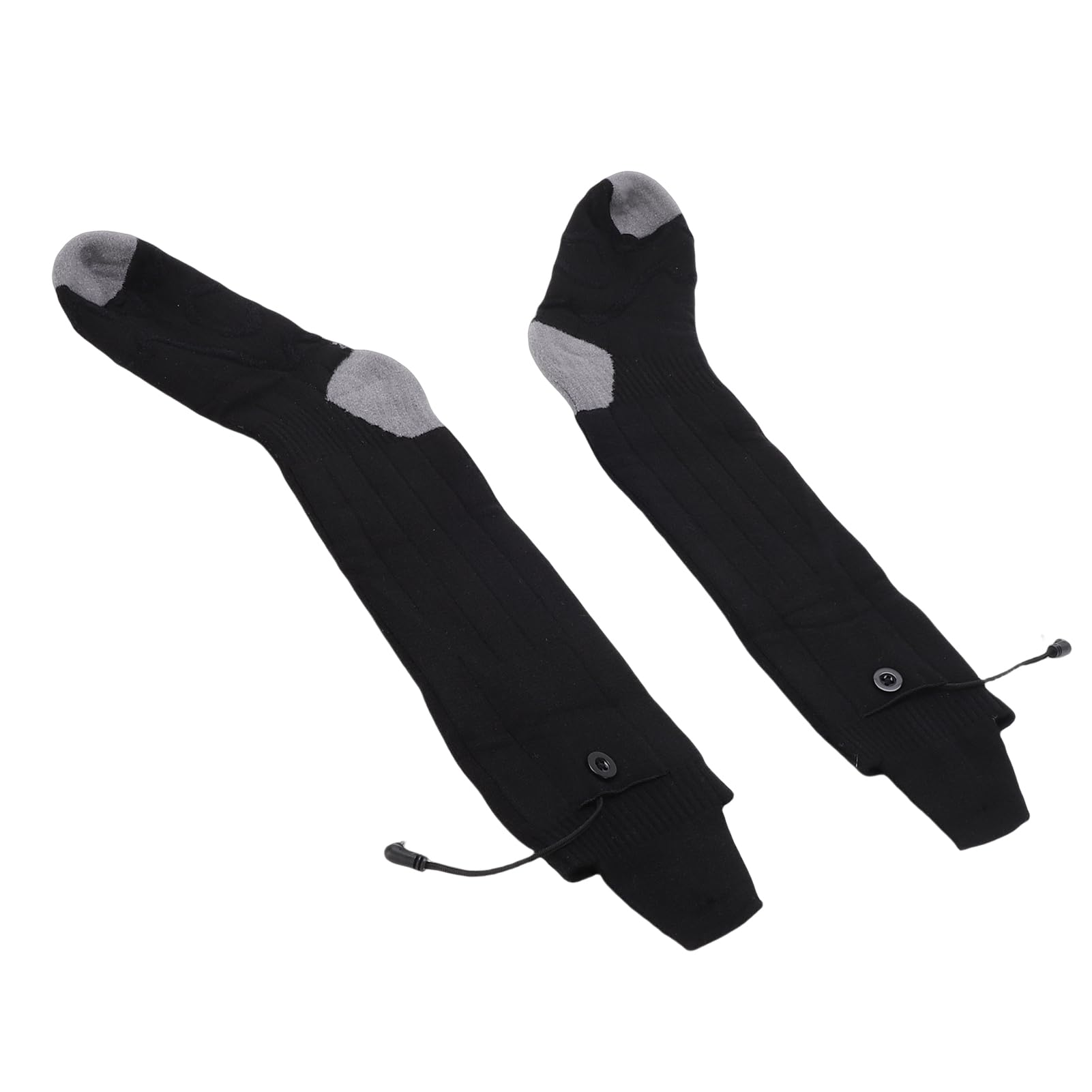 Tosuny Calcetines Negros Calentados, Lavables, con Pilas Recargables, con Ajustes de Temperatura Ajustables para Esquiar Al Aire Libre