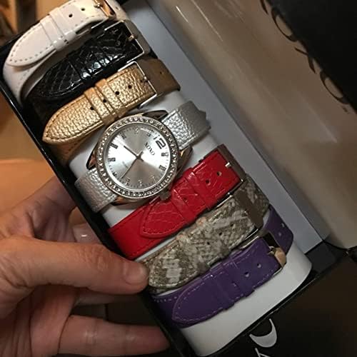 Miniatura 3 de XOXO XO9062 Reloj en tono plateado con bandas intercambiables para mujer