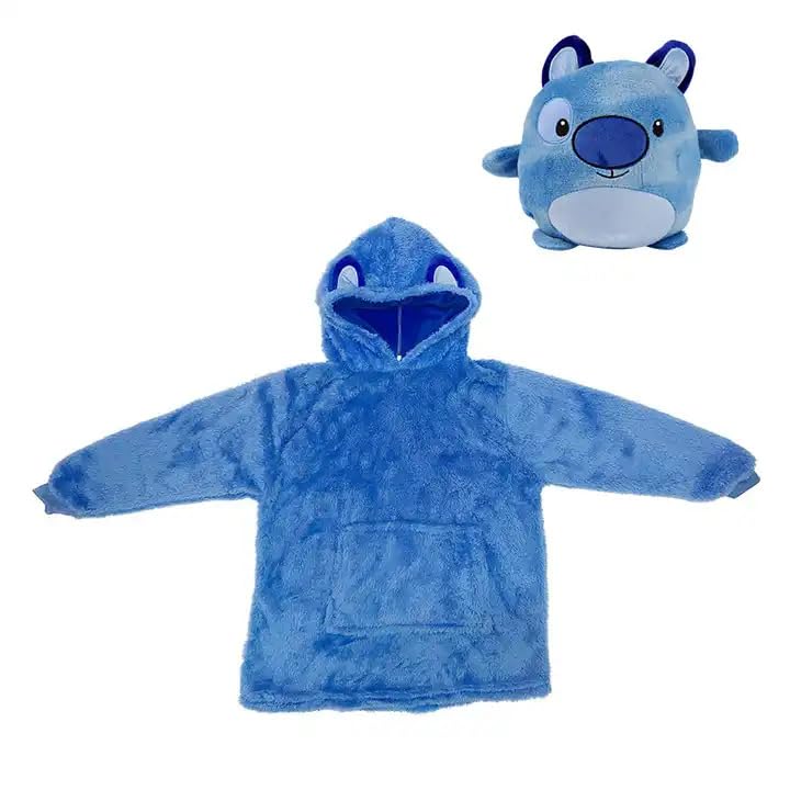 PILLOWPET bluza z kapturem i rękawami dla dzieci – przytulny sweter dziecięcy do zakładania z kapturem, rękawami i 2 kieszeniami