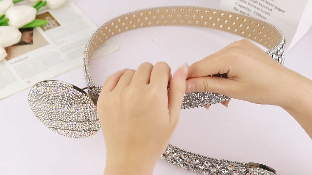 Cowgirl - Cinturones De Diamantes De Imitación, Correa De Cuero De Lujo, Cinturón Con Tachuelas De Cristal Para Mujeres Y Hombres, Negro Y Verde, 46 Pulgadas