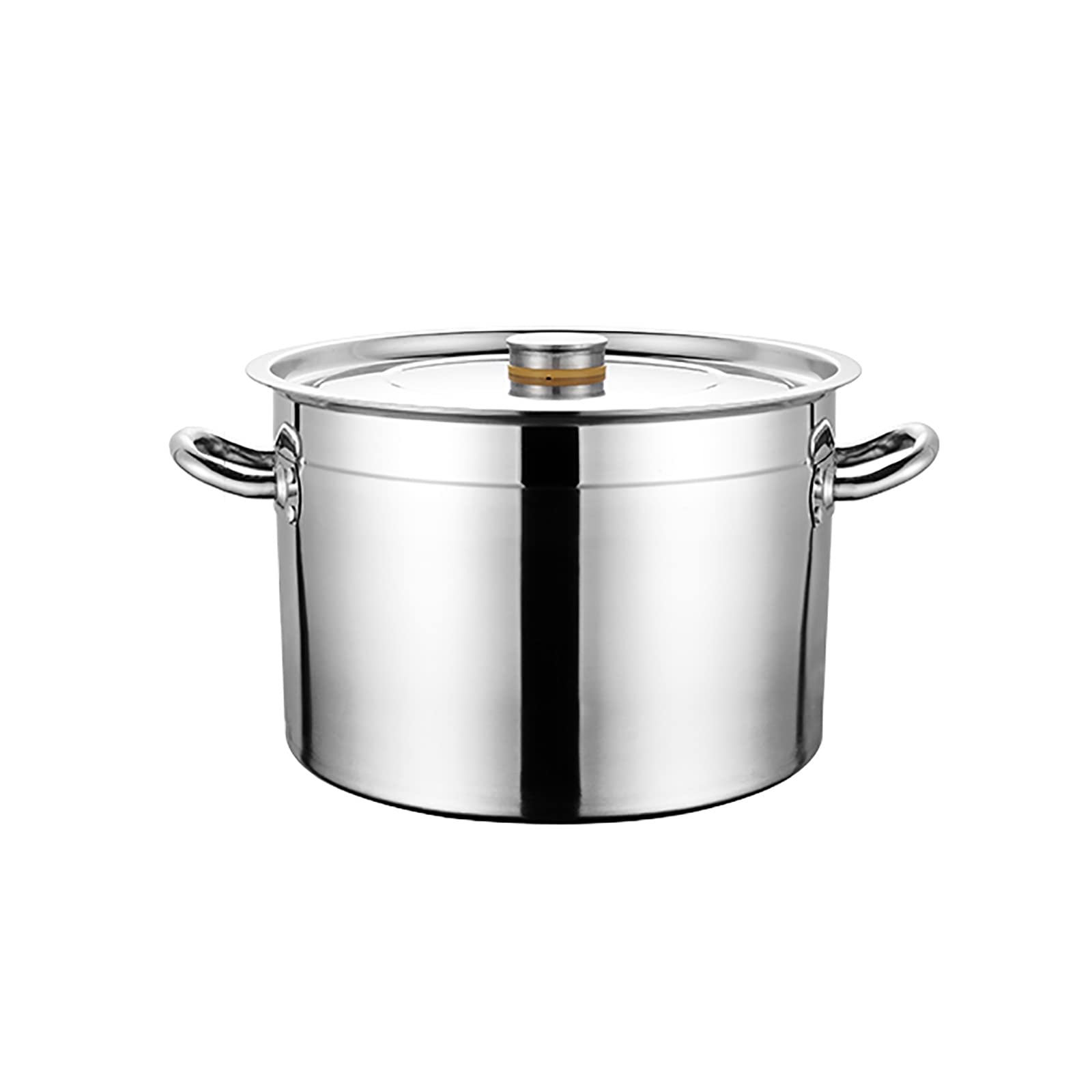 MYUYEE Stainless Steel Stock Pot With Lid, Durable Cooking Pot For All Stove Types, Perfect For Soups And Stews (35 * 25Cm(22L))