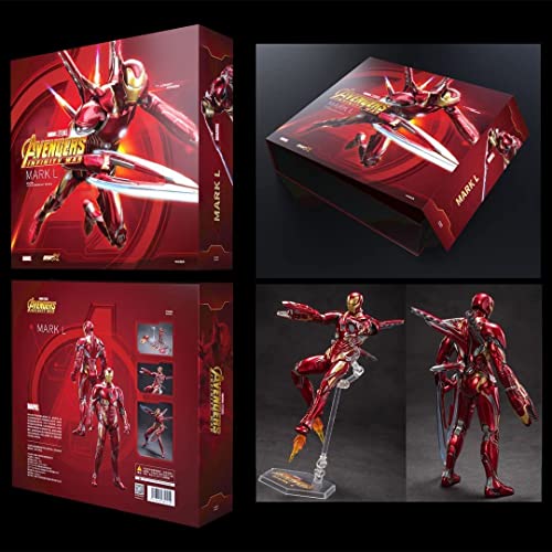 Uxouyic Irοnman Movie Series - Collectible Irοnman Action Figure Metal Painting 20 Joints Movable Model Toys (7 Inches) (Mark 50) #TOP6