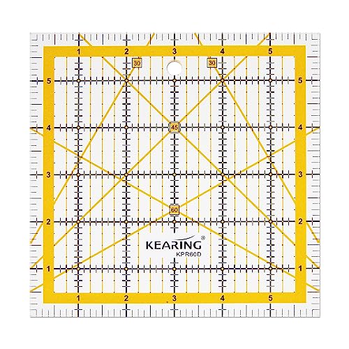 Règle de matelassage KEARING en acrylique 15x15 cm pour coupe du tissu
