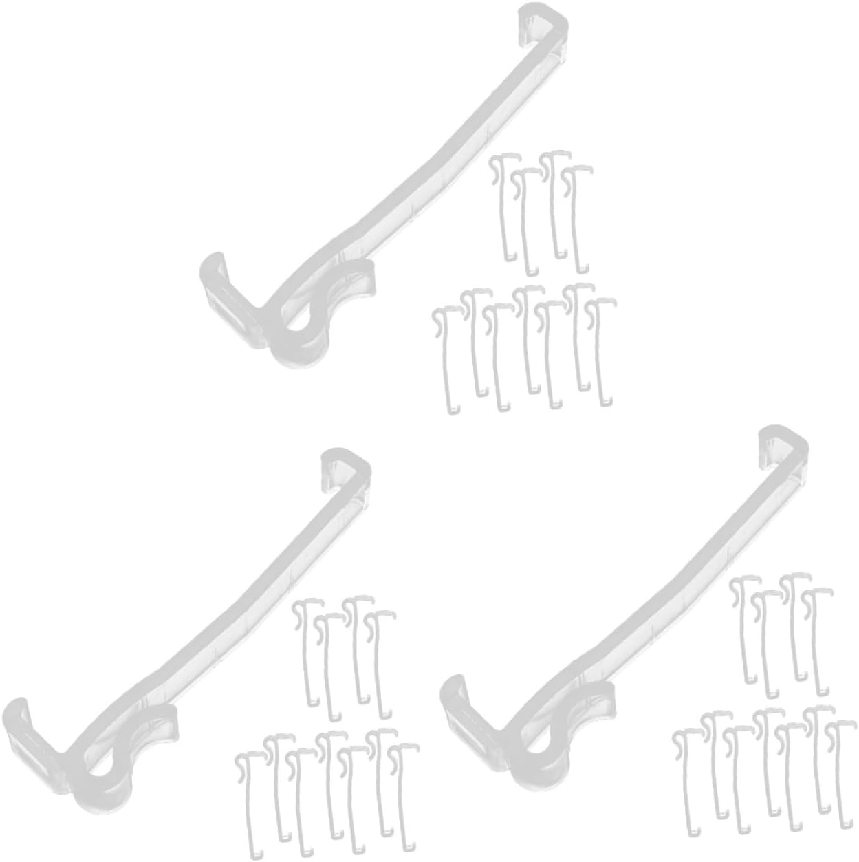 3sets Vertical Valance for Horizontal Blinds Easy Installation Tool No Drilling Required Transparent Design for Discreet Look Compatible with Blinds 12pcs*3