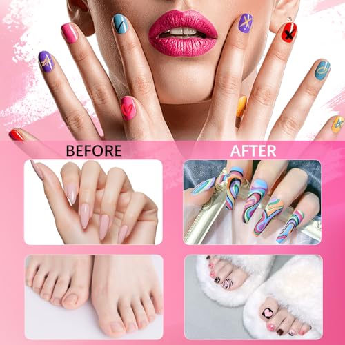 Image of 12 Color Nail Art Pens for Painting Nails, 0.7 MM Nail Polish Pens Drawing Point Liner Acrylic Painted Pen Kit, Waterproof Quick-drying for DIY Nails Art Design Manicure Tools
