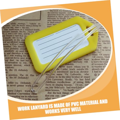 Cordon pour badges transparent avec pochette PVC robuste et attache de sécurité anti-perte