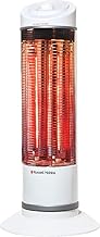Russell Hobbs 1200W Carbon Infrared Electric Room Heater | 2 Heat Settings, Wide Oscillation, Double Carbon Tubes | 40% Less Power Consumption, Tip-Over Safety Protection | 2-Year Warranty - RCH1200W