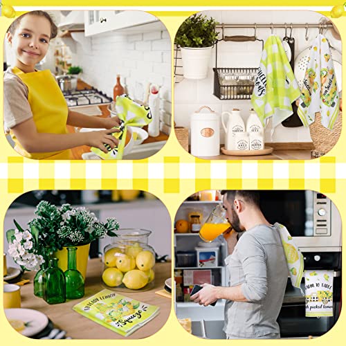 Set Of 6 Lemon Kitchen Towels Summer Dish Towels Beach Cloth Tea Towel Hello Lemons Nautical Kitchen Towels, Hand Towels, Tea Towels, Housewarming Gift For Home, Hand Towels For Kitchen (Lemon) #TOP4