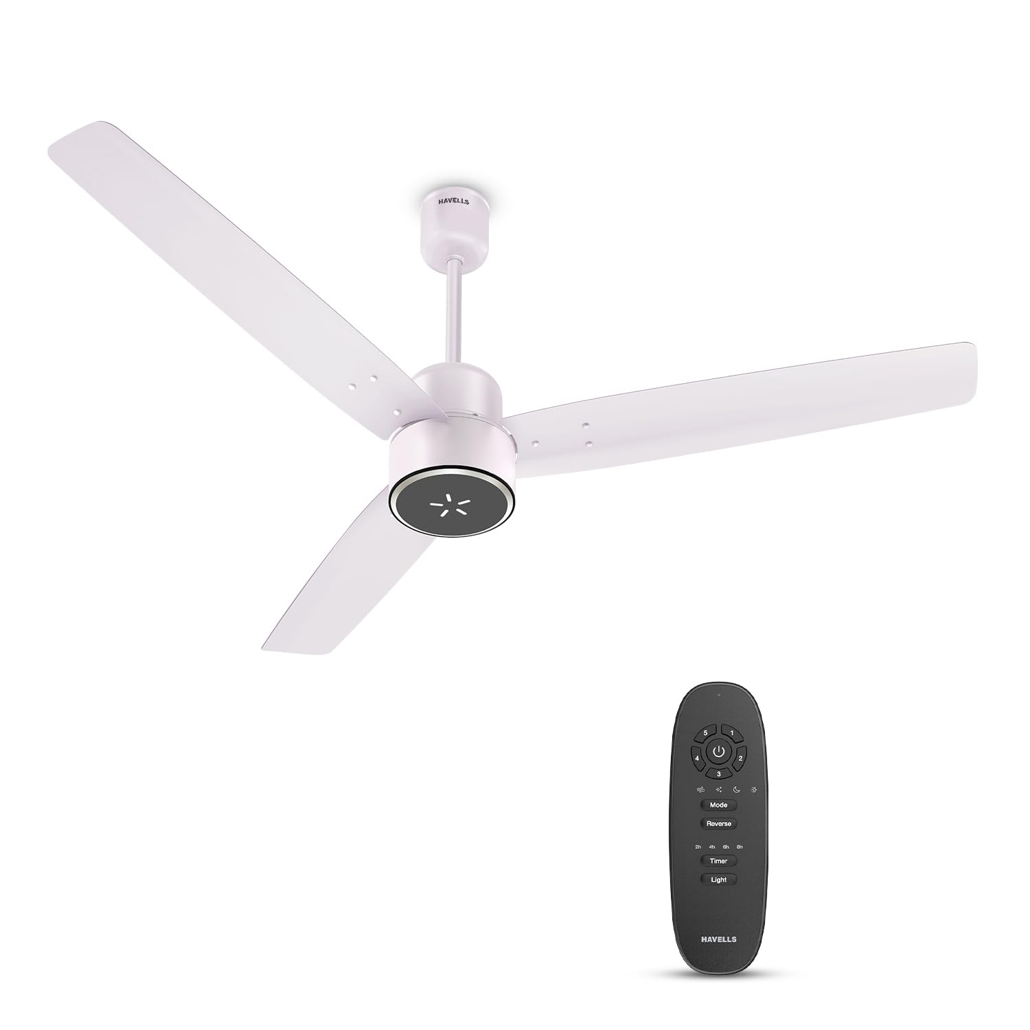 Havells FAB BLDC LED Ceiling Fan 1200 mm, 5 star, LED Speed Indicator, 380 RPM, Up to 65% Savings,Reverse Rotation,4 Speed Modes,Low Wattage 30W,Low Noise,Air Flow:235 CMM, 3 Year Warranty,Blush Ivory