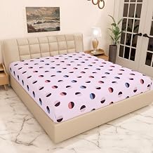 Hypoallergenic Waterproof Mattress Protector King Size - Anti-Dust Mite & Sweat Proof Bed Cover - Noiseless TPU Layer - Soft Protective Fitted Sheet Style - Multi Polka dot